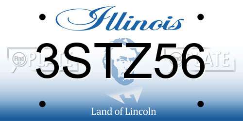 3STZ56 Illinois License Plate