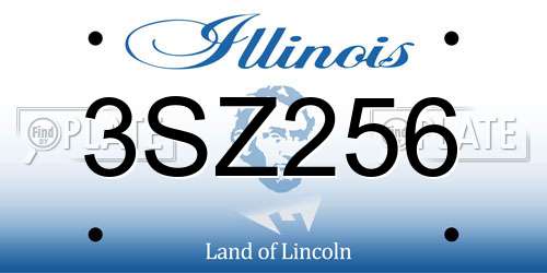 3SZ256 Illinois License Plate