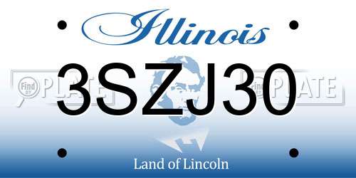 3SZJ30 Illinois License Plate
