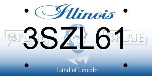 3SZL61 Illinois License Plate