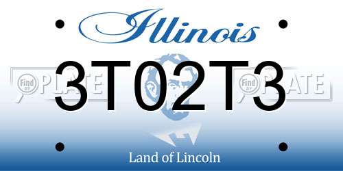 3T02T3 Illinois License Plate