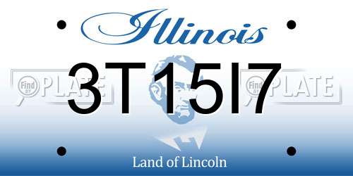 3T15I7 Illinois License Plate