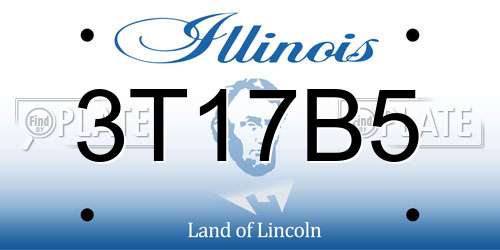 3T17B5 Illinois License Plate