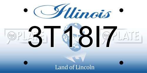 3T18I7 Illinois License Plate