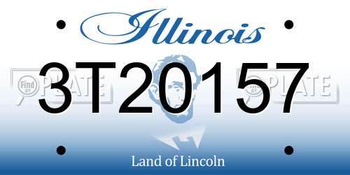 3T20157 Illinois License Plate