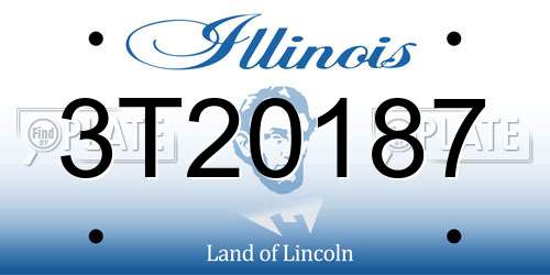 3T20187 Illinois License Plate