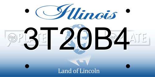 3T20B4 Illinois License Plate