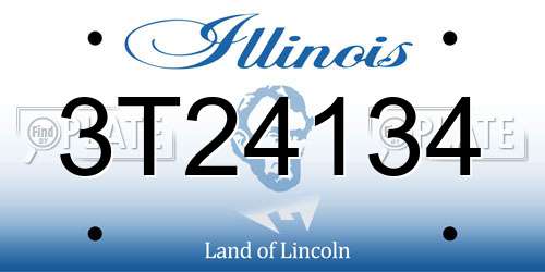 3T24134 Illinois License Plate