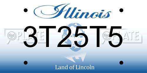 3T25T5 Illinois License Plate