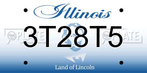 3T28T5 Illinois License Plate