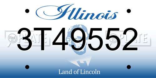 3T49552 Illinois License Plate