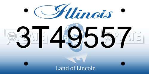 3T49557 Illinois License Plate