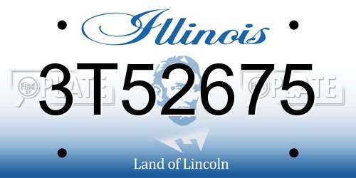 3T52675 Illinois License Plate