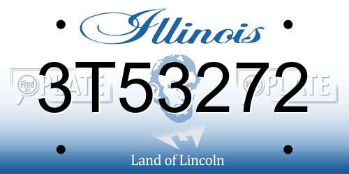 3T53272 Illinois License Plate