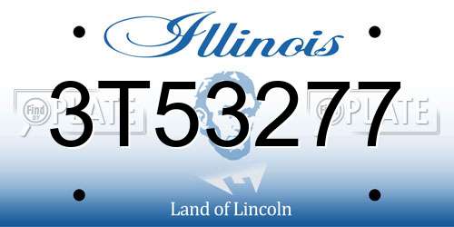 3T53277 Illinois License Plate