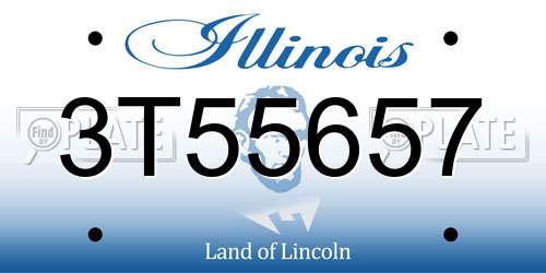 3T55657 Illinois License Plate