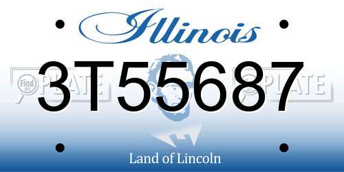3T55687 Illinois License Plate