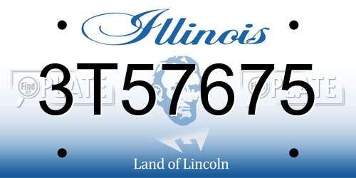 3T57675 Illinois License Plate
