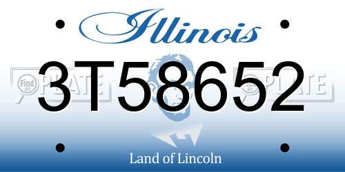 3T58652 Illinois License Plate