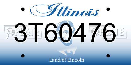 3T60476 Illinois License Plate