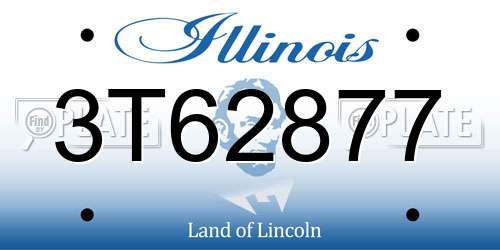 3T62877 Illinois License Plate
