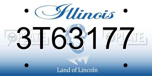 3T63177 Illinois License Plate