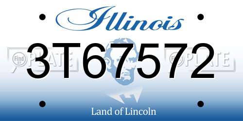 3T67572 Illinois License Plate