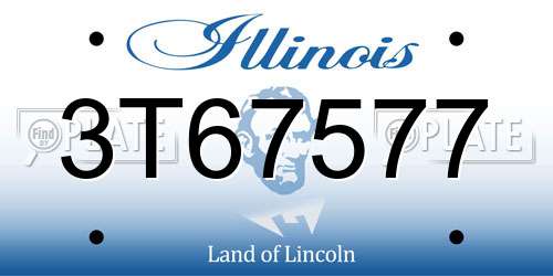 3T67577 Illinois License Plate