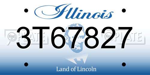3T67827 Illinois License Plate