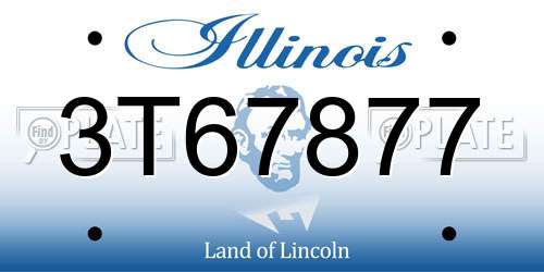 3T67877 Illinois License Plate
