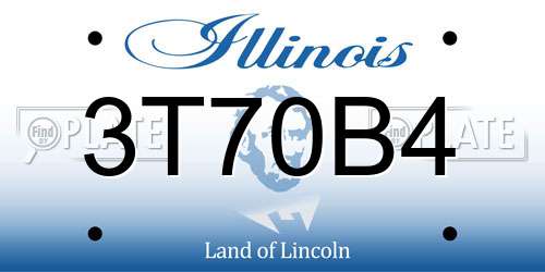 3T70B4 Illinois License Plate