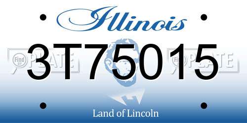 3T75015 Illinois License Plate
