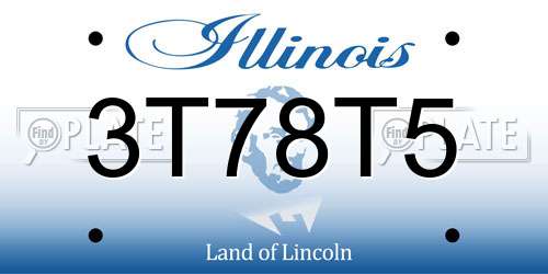 3T78T5 Illinois License Plate