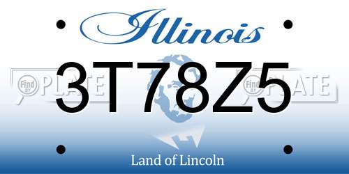 3T78Z5 Illinois License Plate