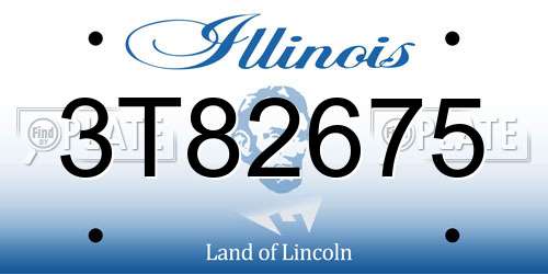 3T82675 Illinois License Plate
