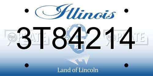 3T84214 Illinois License Plate