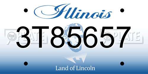 3T85657 Illinois License Plate