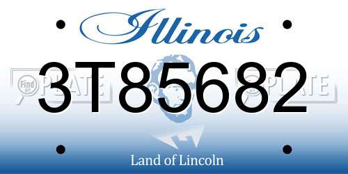 3T85682 Illinois License Plate