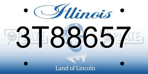 3T88657 Illinois License Plate