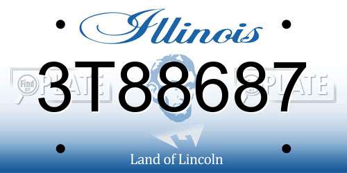 3T88687 Illinois License Plate