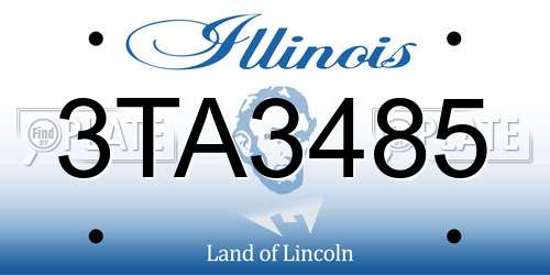 3TA3485 Illinois License Plate