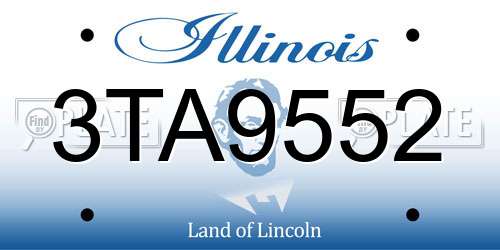 3TA9552 Illinois License Plate