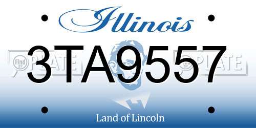 3TA9557 Illinois License Plate