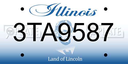 3TA9587 Illinois License Plate