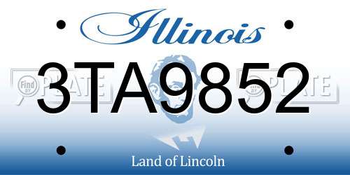 3TA9852 Illinois License Plate