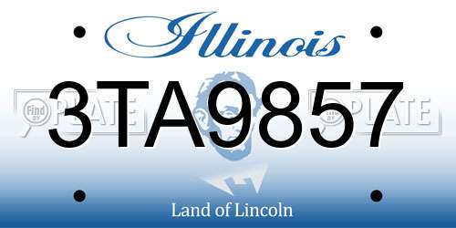 3TA9857 Illinois License Plate