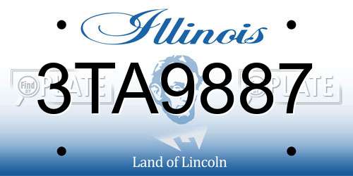 3TA9887 Illinois License Plate
