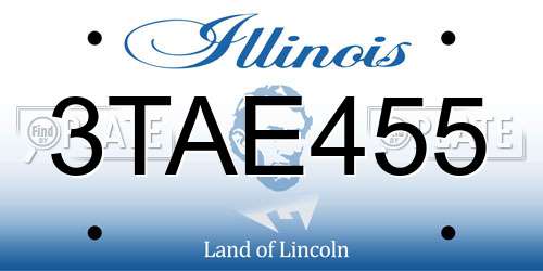 3TAE455 Illinois License Plate
