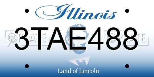 3TAE488 Illinois License Plate