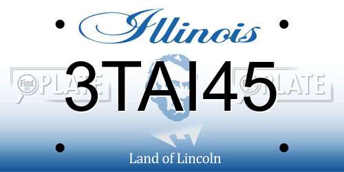 3TAI45 Illinois License Plate